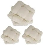 6er-Set Sitzkissen Milano, Stuhlkissen Kissen, 41x38x8cm ~ creme