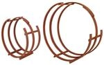 LEX Brennholz-Stapelregal 2er Set rost-optik RUND