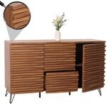 Sideboard MCW-M49, Schrank Kommode Highboard, 3D-Design Stauf&auml;cher, MDF Metall