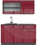 VICCO K&uuml;chenzeile R-LINE SINGLE Einbauk&uuml;che 140 cm K&uuml;che K&uuml;chenblock Singlek&uuml;che