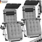 tectake&reg; Sonnenliege, klappbar, flexible R&uuml;ckenlehne und Fu&szlig;ablage, abnehmbare