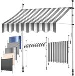 KESSER&reg; Klemmmarkise mit Handkurbel Balkon, Balkonmarkise ohne Bohren,...