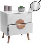 Nachttisch MCW-N89, Kommode Beistelltisch Nachtschrank, 3D-Design Schublade...