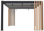 Sojag Pavillon Lito 1012 mit Sonnensegel Schwarz-Grau 378,5x302,3x234,5cm
