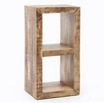FineBuy Standregal 45 x 90 x 35 cm B&uuml;cherregal Mangoholz Beistelltisch Massiv