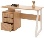 Schreibtisch MCW-O32, B&uuml;rotisch Computertisch Arbeitstisch, Schublade, Melamin...