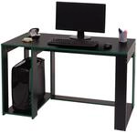 Schreibtisch MCW-J26, Computertisch B&uuml;rotisch, 120x60x76cm ~ schwarz-gr&uuml;n