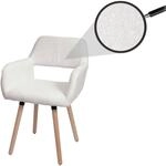Esszimmerstuhl MCW-A50 II, Stuhl K&uuml;chenstuhl Polsterstuhl, Holz Stoff/Textil Boucl&eacute;
