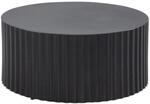 Couchtisch rund 70cm Metall Schwarz Handgefertigt Alu Wohnzimmertisch Sofatisch