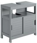 SoBuy Waschbeckenunterschrank mit 2 T&uuml;ren Grau 60x30x60cm Modern