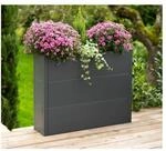 Westmann Metall Pflanzk&uuml;bel Talus XL Anthrazit 25x100x77cm