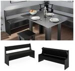 Vicco K&uuml;chenbank Sitzbank Esszimmerbank Roman Schwarz 167 cm modern Truhenbank