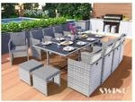 Swing&Harmonie Vegas Polyrattan Sitzgruppe Esstisch Lounge Gartenm&ouml;bel...