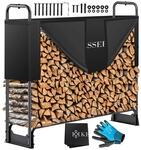 KESSER&reg; Kaminholzregal Metall Brennholzregal au&szlig;en Stahlrahmen + Abdeckung &