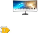 MSI PRO MP341CQDE, Schwarz, 34 Zoll, Curved, UWQHD, VA, 100 Hz, 1 ms (HDMI,