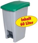 BRB Tret-Abfalleimer 60 Liter, gr&uuml;n