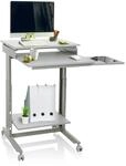 hjh OFFICE Stehschreibtisch WORKSTATION Melaminharzbeschichtete Spanplatte, Gestell
