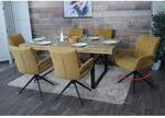 6er-Set Esszimmerstuhl MCW-O78, K&uuml;chenstuhl, drehbar Auto-Return, Stoff/Textil