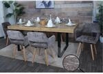6er-Set Esszimmerstuhl MCW-A50 II, K&uuml;chenstuhl Polsterstuhl, Holz Stoff/Textil