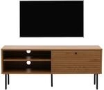 TV-Rack MCW-N78, Lowboard TV-Schrank, skandinavischer Stil Metall Holz Melamin...