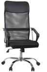hjh OFFICE Home Office Chefsessel Stryka Net Netzstoff mit Armlehnen