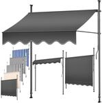 KESSER&reg; Klemmmarkise mit Handkurbel Balkon, Balkonmarkise ohne Bohren,...