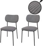 2er-Set Esszimmerstuhl MCW-O26, K&uuml;chenstuhl Polsterstuhl Stuhl, Cord (330g/m&sup2;)