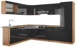 Vicco K&uuml;chenzeile K&uuml;chenblock Einbauk&uuml;che R-Line Ecke 287 x 277 Anthrazit HGL