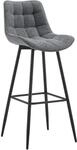 CLP Barhocker Dartford I Gepolsterter Barstuhl I Tresenhocker mit Metall-Gestell und