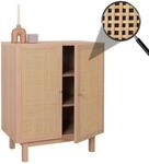 Highboard MCW-M51, Kommode Schrank Sideboard, Stauf&auml;cher, Kubu Rattan...
