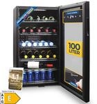 Sommertal K&uuml;hlschrank GK 100&ndash; Leiser Getr&auml;nkek&uuml;hlschrank mit LED,...