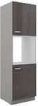 K&uuml;chen Hochschrank 60cm Hochglanz Grau K&uuml;chenzeile K&uuml;chenblock K&uuml;che Grey Bianca