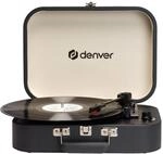 Denver VPL-130 Plattenspieler mit integriertem Lautsprecher, schwarz