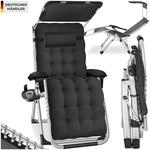 tectake&reg; Sonnenliege, klappbar, flexible R&uuml;ckenlehne und Fu&szlig;ablage,...