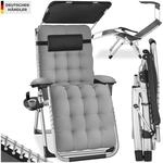 tectake&reg; Sonnenliege, klappbar, flexible R&uuml;ckenlehne und Fu&szlig;ablage,...