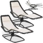 tectake&reg; Gartenliege, ergonomisch, mit Komfort-Schwingbewegung, atmungsaktives,