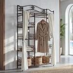 Metall-Garderobe Bern, Garderobenst&auml;nder Kleiderschrank Metallregal...