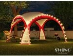 Swing&Harmonie&reg; LED Event Pavillon XXL DomeShelter 450cm Garten inkl....