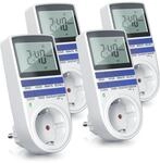 BEARWARE 4x Zeitschaltuhr, digital, 2,1" LCD-Display, max. 3680W, 10 Programme,