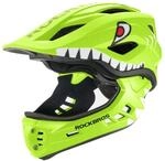 Rockbros TT-32003 Shark Kinder Fahrradhelm mit Kinnschutz Gr&ouml;&szlig;e S Gr&uuml;n