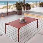 Aluminium-Gartentisch MCW-O11, Outdoor Kaffeetisch Tisch Balkontisch, 105x65cm ~