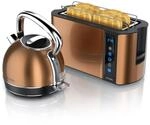Arendo Fr&uuml;hst&uuml;cks-Set Edelstahl Wasserkocher 1,7l, 4-Scheiben Langschlitz...
