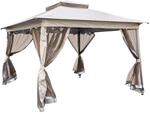 Pavillon Gartenpavillion Pergola Metall Outdoor Kleopatra 335x335x270cm faltbar