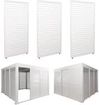 3er-Set Aluminium Paneele f&uuml;r Pergola MCW-L46, Terrassen&uuml;berdachung,...