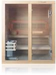 Dewello Finnische Sauna TOFINO 160x150 Kabine aus Hemlock Tannenholz mit,4,5 kW