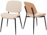 2er-Set Esszimmerstuhl MCW-O44, K&uuml;chenstuhl Stuhl, Bugholz Kunstleder &Ouml;ko-Tex...