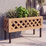 Pflanzkasten MCW-P86, Blumen-/Pflanzk&uuml;bel Blumenkasten, In-/Outdoor Akazie Holz