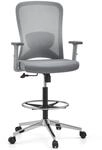 hjh OFFICE Counterstuhl Top Work 44 W Stoff / Netzstoff mit Armlehnen
