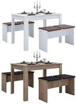 VCM Essgruppe K&uuml;chentisch Set Tischgruppe Ma&szlig;e Tisch ca. H. 75 x B. 110 x T.