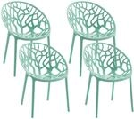 CLP Gartenst&uuml;hle 4er Set stapelbar wetterfest Hope, Gartensessel mit Lehnen